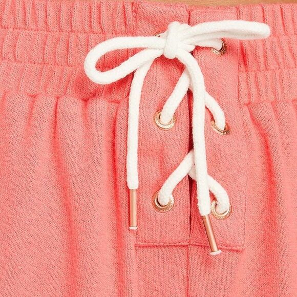 VOLCOM LIVED IN LOUNGE LIL FLEECE SHORT IN A SIZE MEDIUM AND ELECTRIC CORAL NWT - Picture 3 of 7